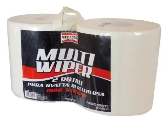 2 Bobines papier ouate essuie-main Arexons 2x250m