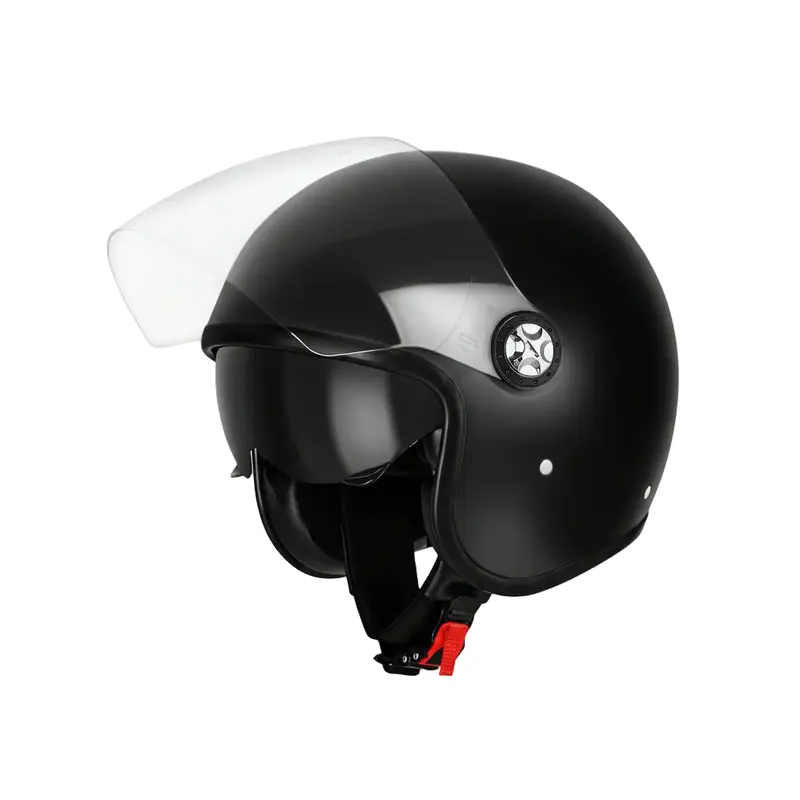 Ace - Casque jet noir brillant