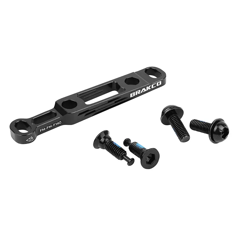 Adaptateur Frein A Disque Route Avant Disque 160-140 mm Étrier Flatmount Sur Fourche Flatmount Noir (Inclus 2 Vis M5X18 mm-M5X14,5 mm) - Poids Light 6.5 G