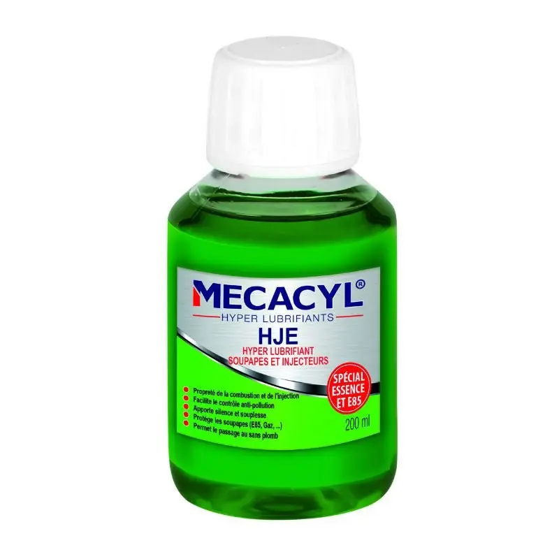 ADDITIF INJECTEUR AUTO MECACYL HJE HYPER LUBRIFIANT MOTEUR ESSENCE 200 ml (VENDU A L'UNITE)