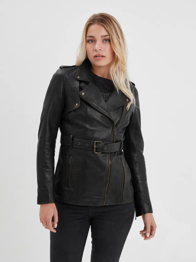 Aliona - Trench en cuir femme