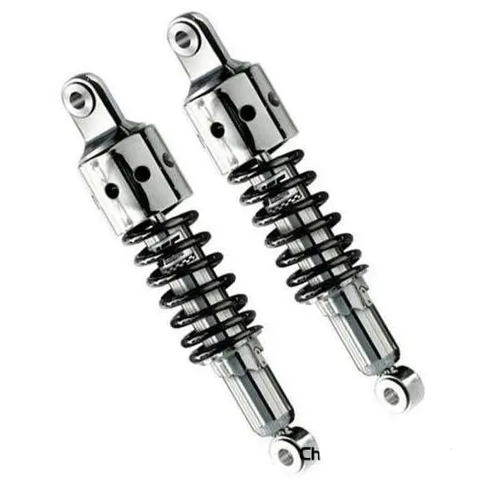 Amortisseurs moto universels RD222-P ressort noir cache perforé-280 à 370 mm | YSS