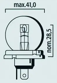 Ampoule 6V 45/40W P45T R2 CODE EUROP?ÉEN