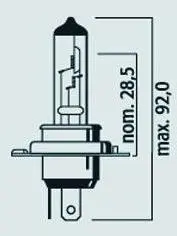 Ampoule H4 RALLY 12V 100/55W P43T