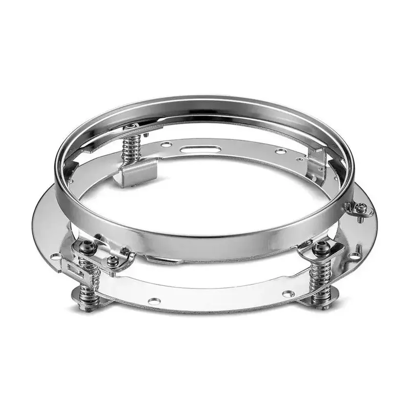 Anneau de fixation pour phare  7" compatible avec Harley  - Chrome