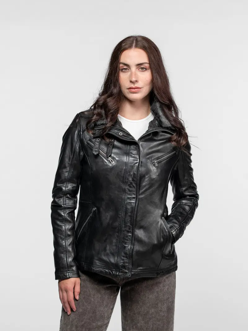 Annie - Veste cuir femme