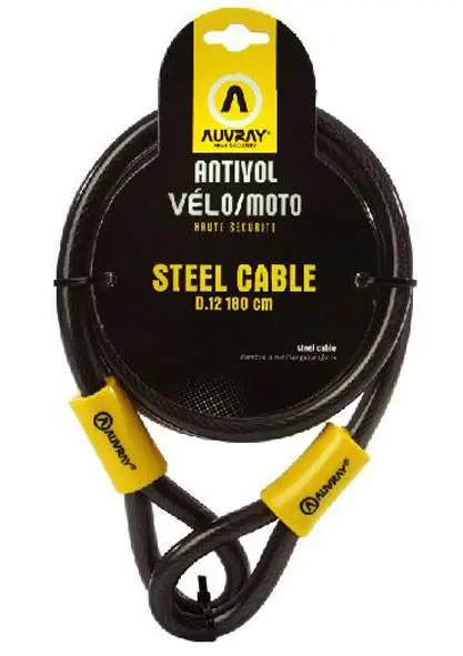 ANTIVOL ARTICULÉ ET CABLES 150 CM - DIAM.25