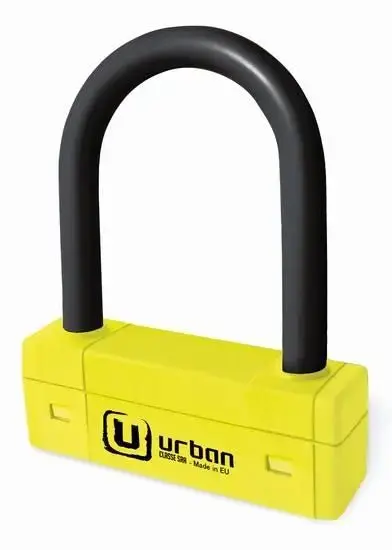 Antivol moto U - UR85 - ø18 - 85*120 Homologation SRA Noir & Jaune