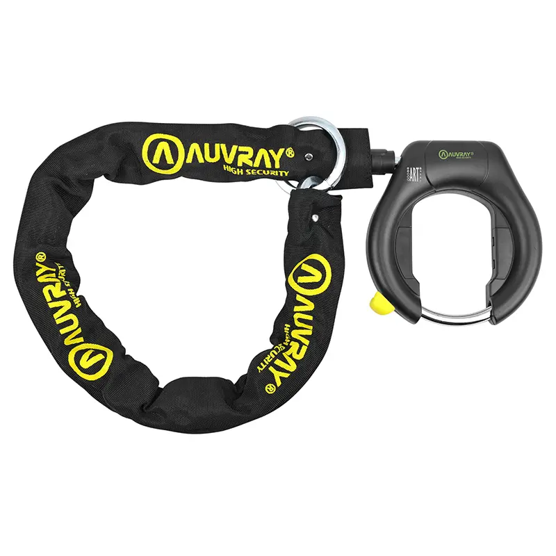 Antivol Vélo Fer A Cheval Auvray Evolock Noir + Chaîne Antivol De Cadre L900 mm Diam 8,5 mm Niveau Sécurité 7-10 Homologué Sra, Art**