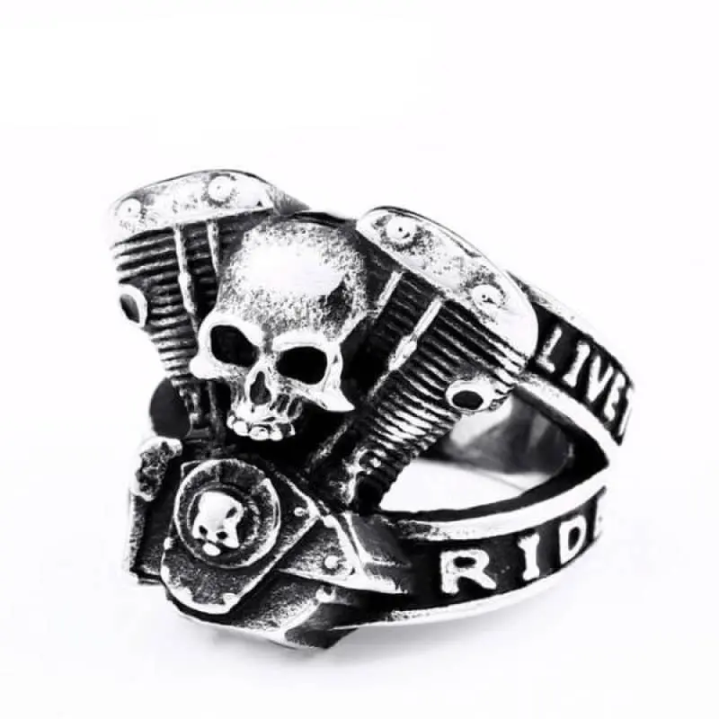 Bague biker - Live to Ride