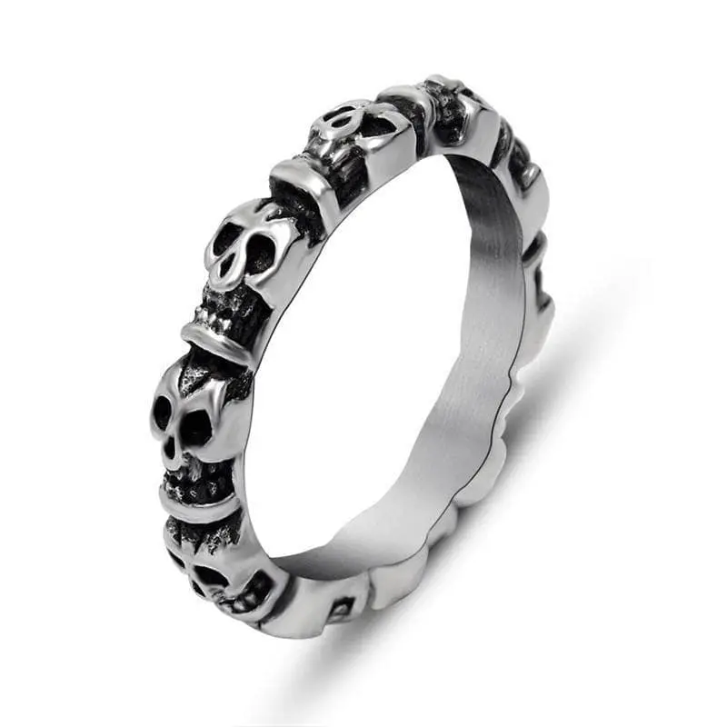 Bague biker - Skull Line