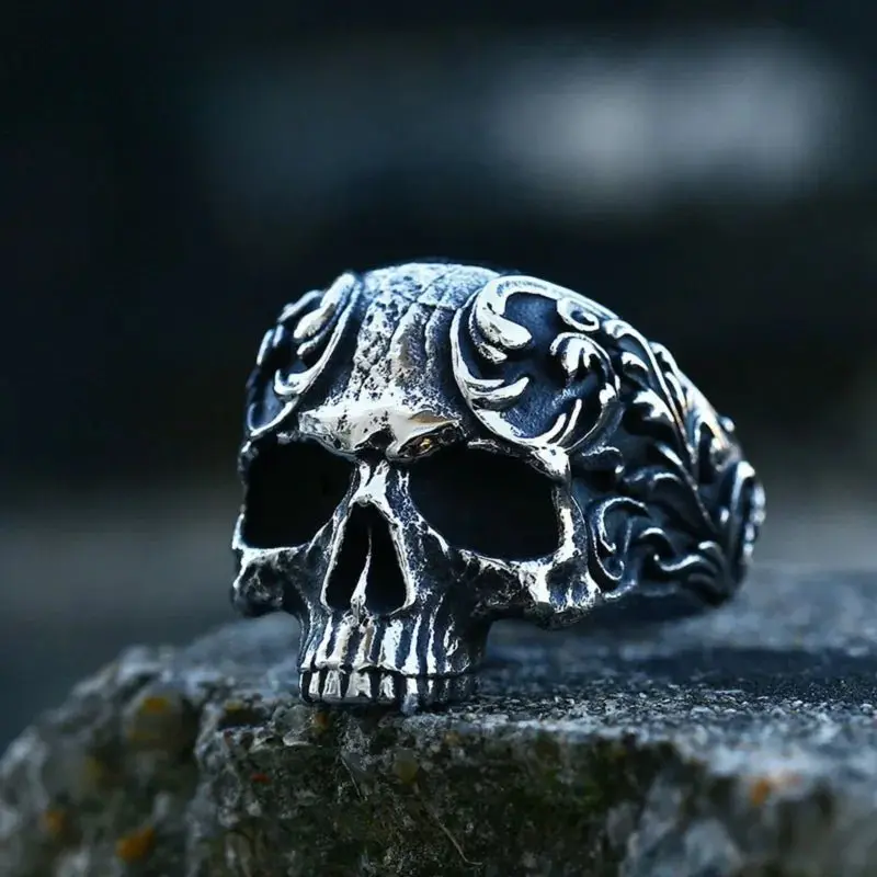 Bague Crâne Homme – Acier Inoxydable