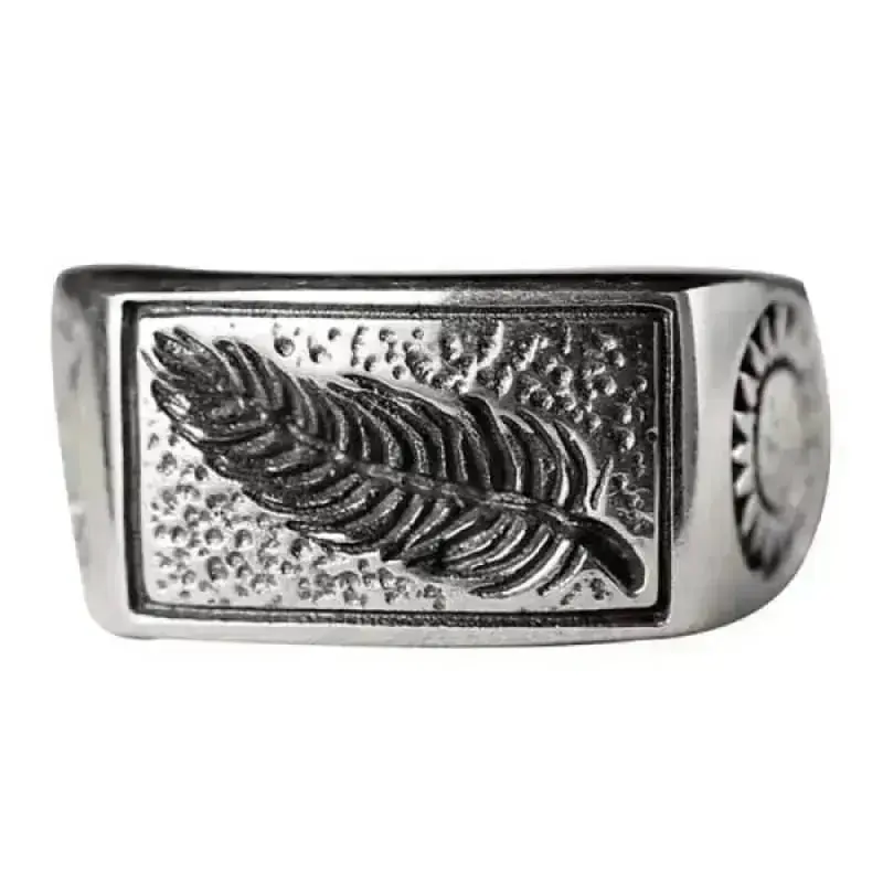 Bague motard - Plume (Argent)