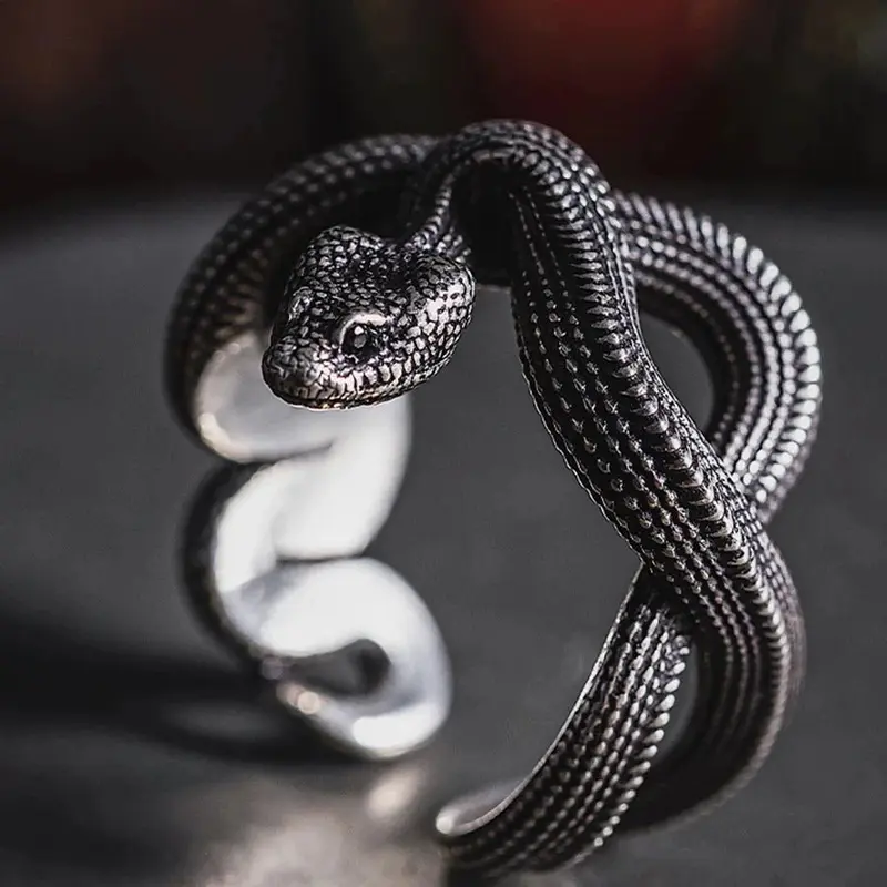 Bague Serpent Noir - ShadowViper™