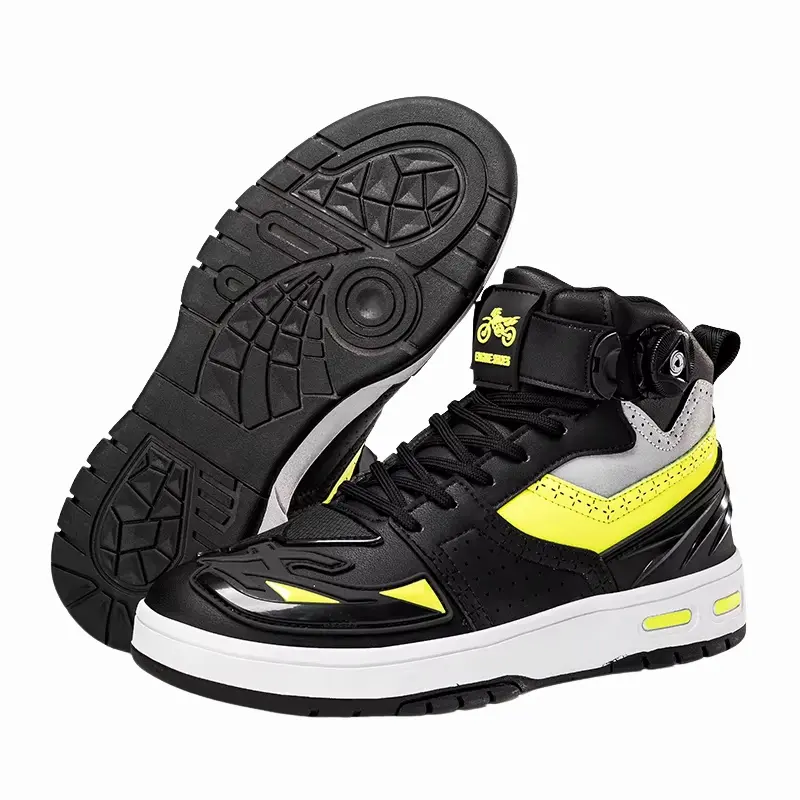 Basket moto - Noir et jaune