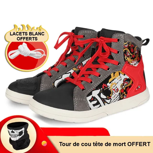Baskets de moto - Graffiti