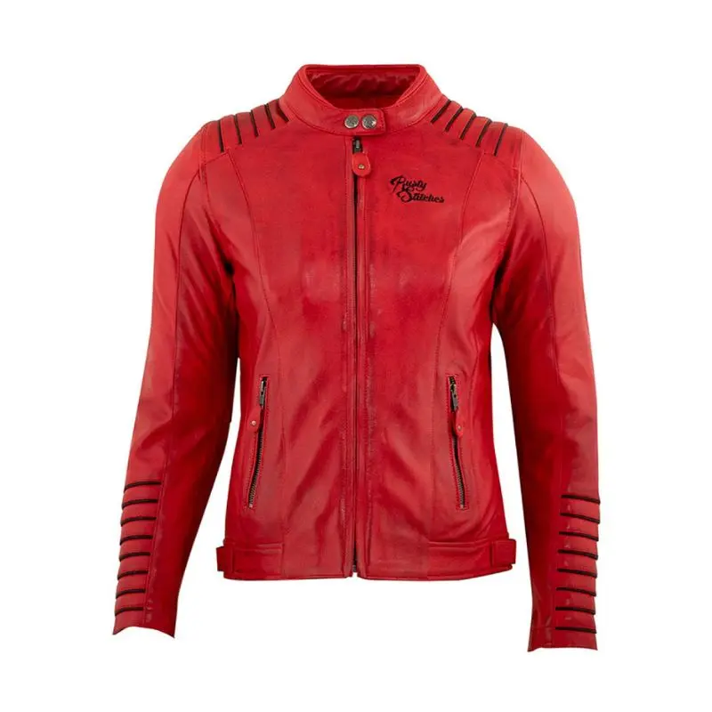 Blouson de moto femme AA - Jacket Amanda rouge