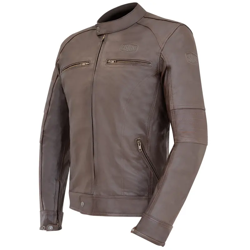 Blouson de moto homme A - Vintage marron