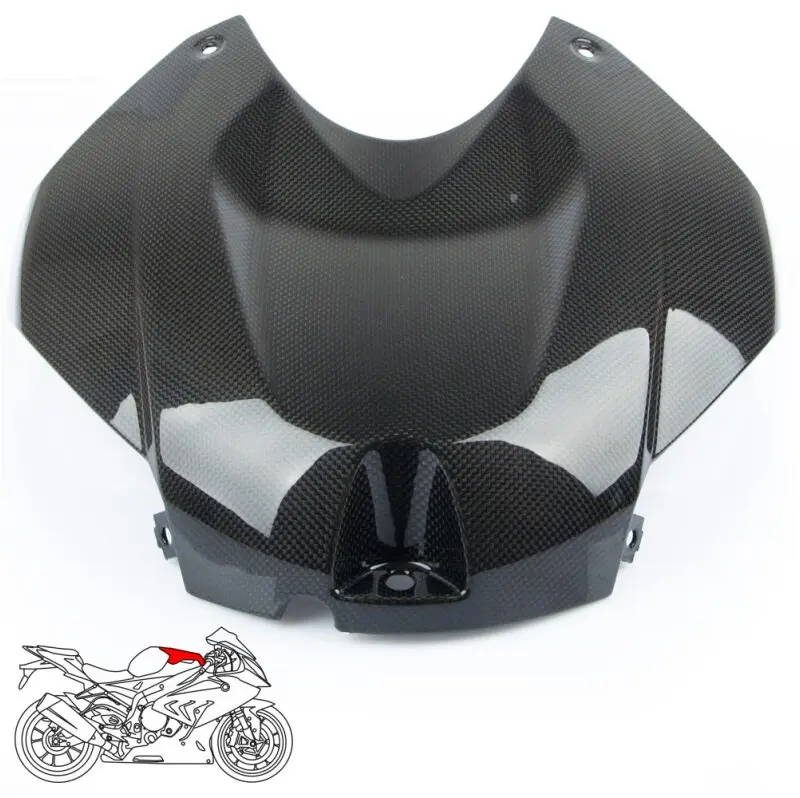 BMW S1000RR Cache Airbox en fibre de carbone, brillant, 15>>18