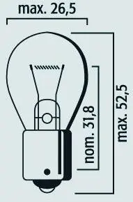 Boîte 10 ampoules 6V 21W BA15S