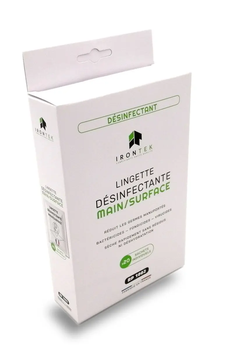 BOITE 20 LINGETTES HYDROALCOOLIQUES (Fabriqué en FRANCE)