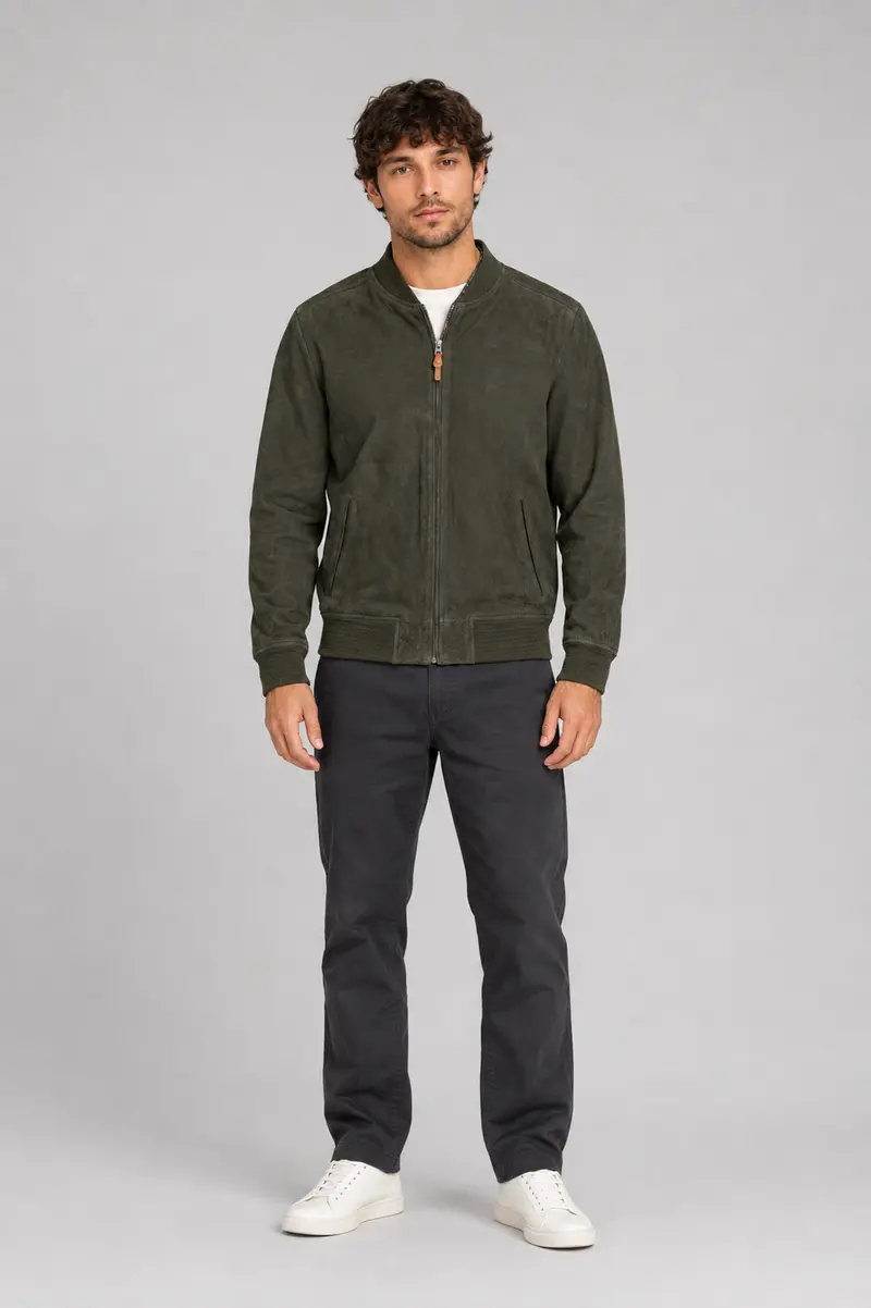 Bomber goat suede
