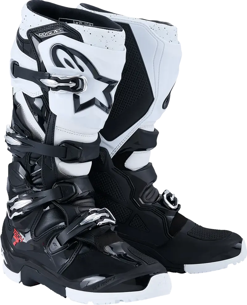 Botte Tech 7 Enduro Blanche Noir ALPINESTARS