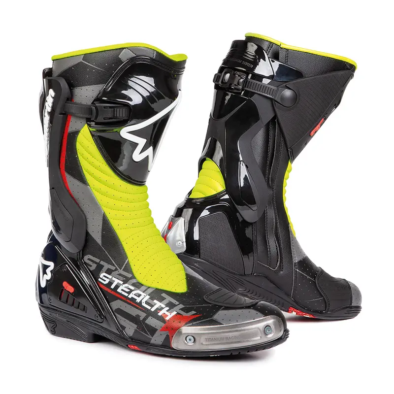 Bottes moto Stylmartin™ - STEALTH EVO AIR NOIR JAUNE