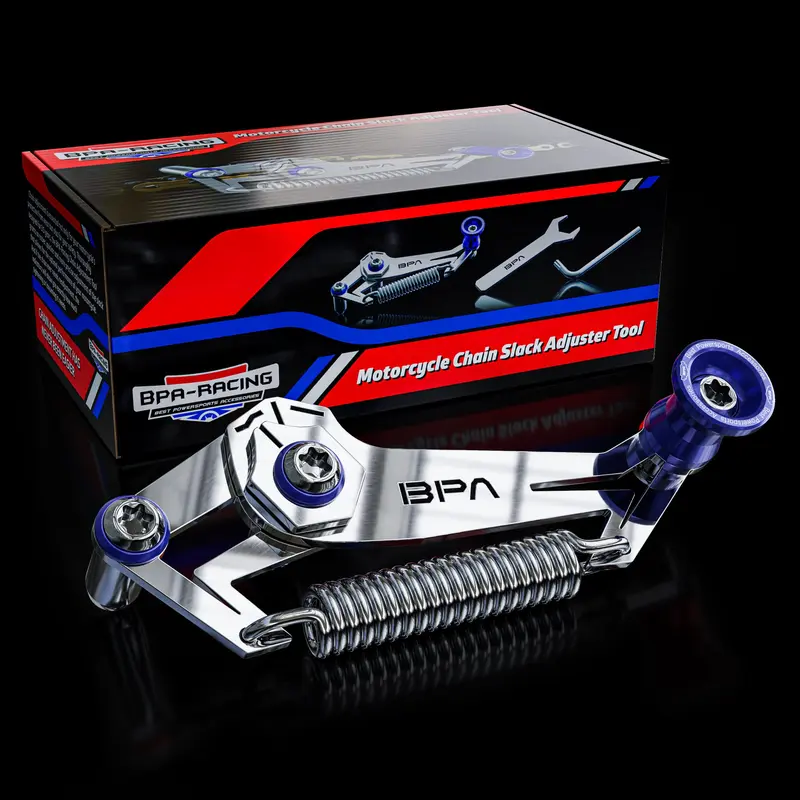 BPA RACING FRANCE - Outil de réglage de tension de chaine moto bleu