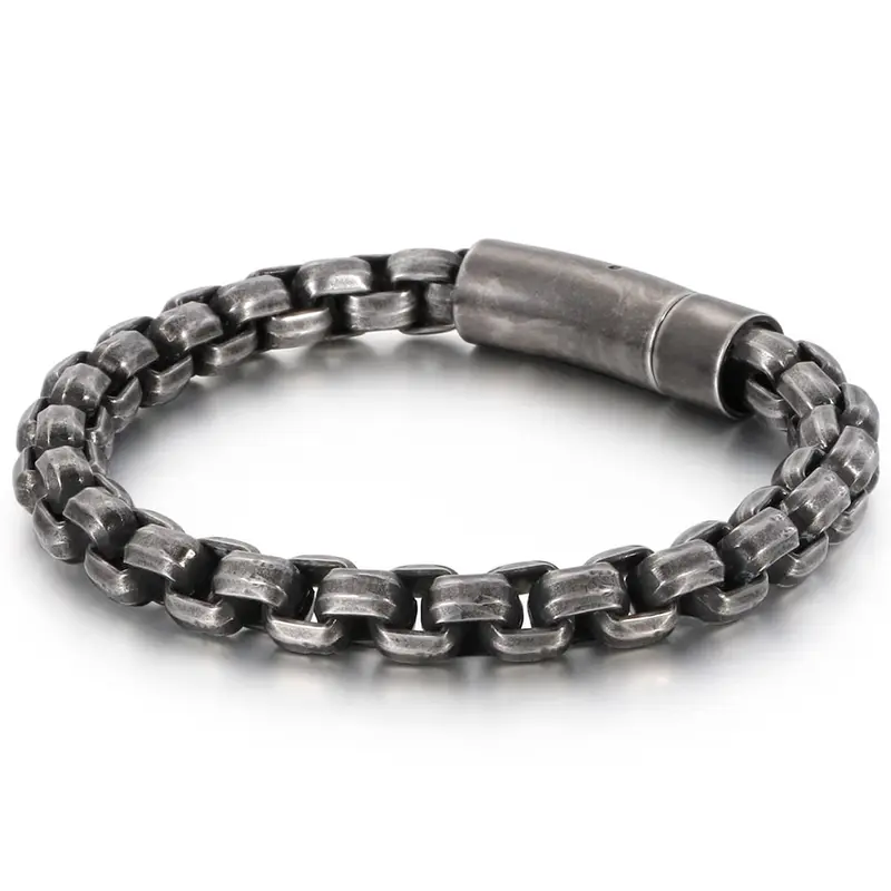 Bracelet biker en acier - Chaine serrée