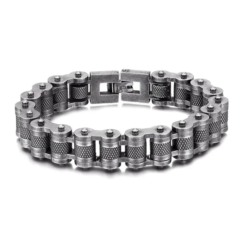 Bracelet biker en acier - Roulements