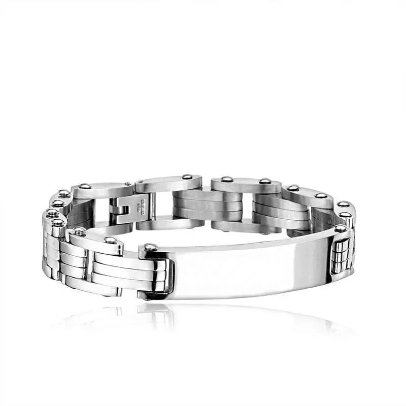 Bracelet biker en acier