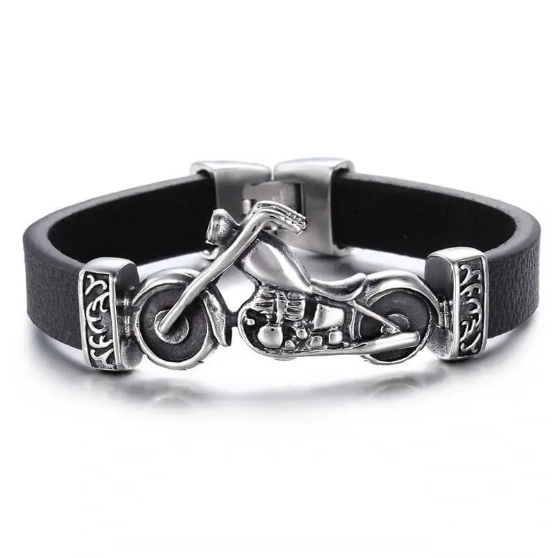 Bracelet biker en cuir - Chopper