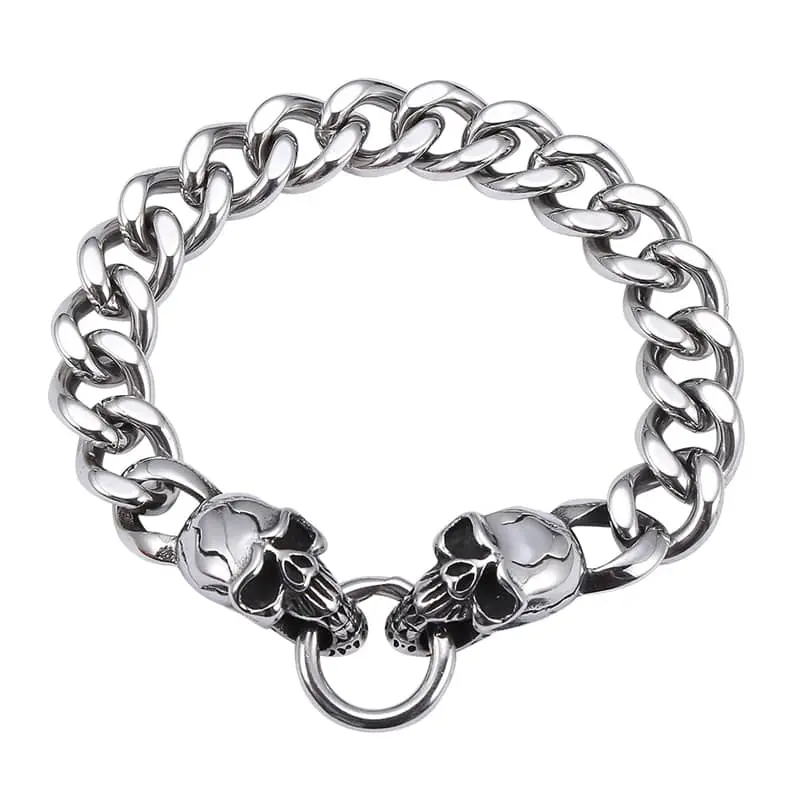 Bracelet biker - Tête de mort