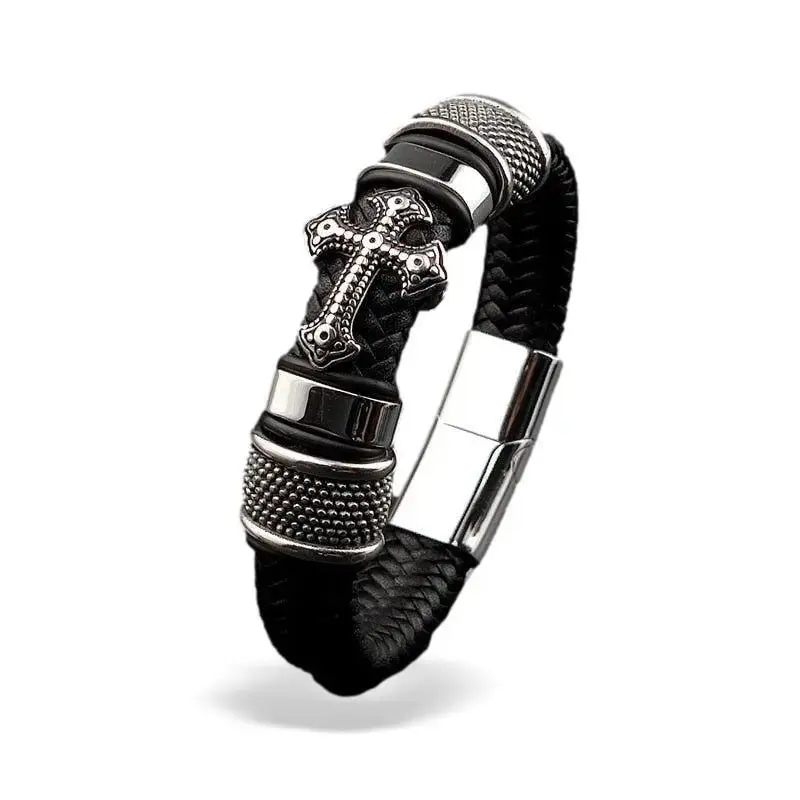 Bracelet motard croix ange