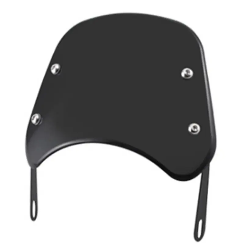 Bulle moto noir - Phare rond