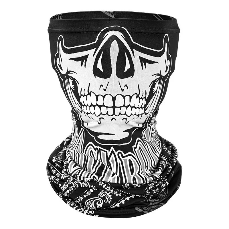 Cache cou moto été Anti UV ICE Silk - Skull Ride