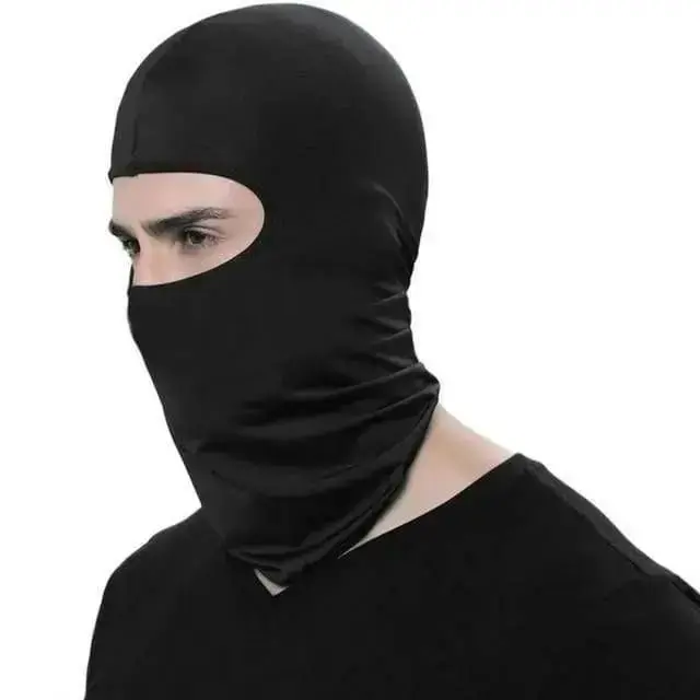 Cagoule moto Noir en  Lycra