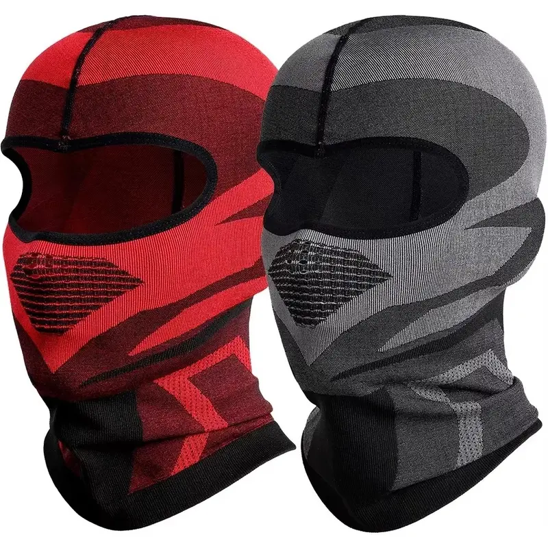 Cagoules moto rouge et grise - Lot de 2