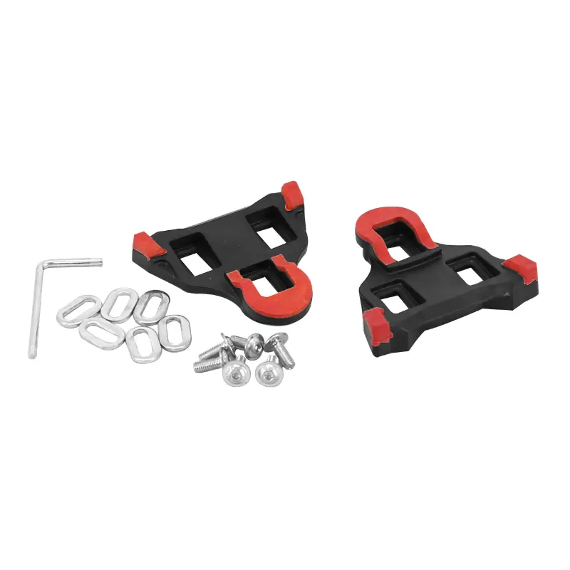 Cale Pédale P2R Compatible Shimano Route SPD-Sl Fixe 0° Noir-Rouge (Paire)