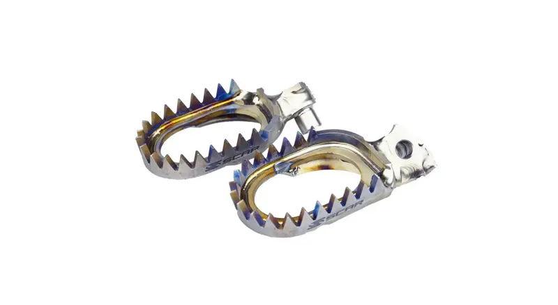 Cale-Pieds Titane Anti-Boue SCAR Yamaha – Grip Extrême Cross Enduro YZ YZF WR