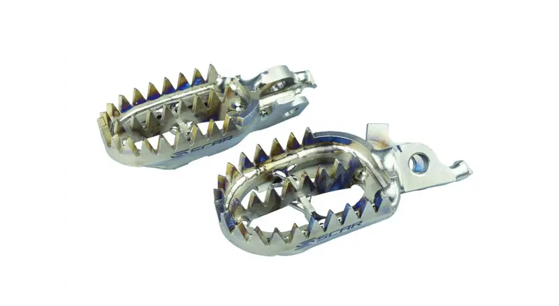 Cale-Pieds Titane SCAR Honda – Grip Maximum Moto Cross Enduro CR CRF