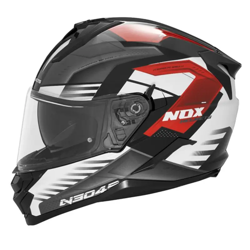 Casque intégral - Carver Blanc & Rouge