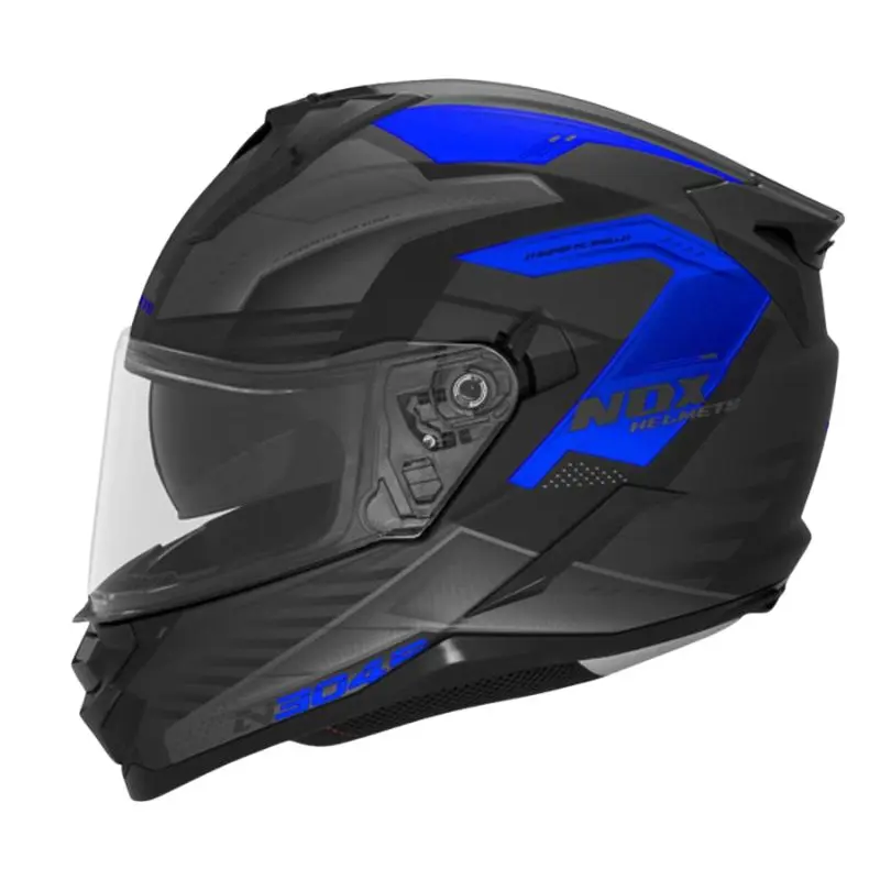 Casque intégral - Carver Noir mat & Bleu