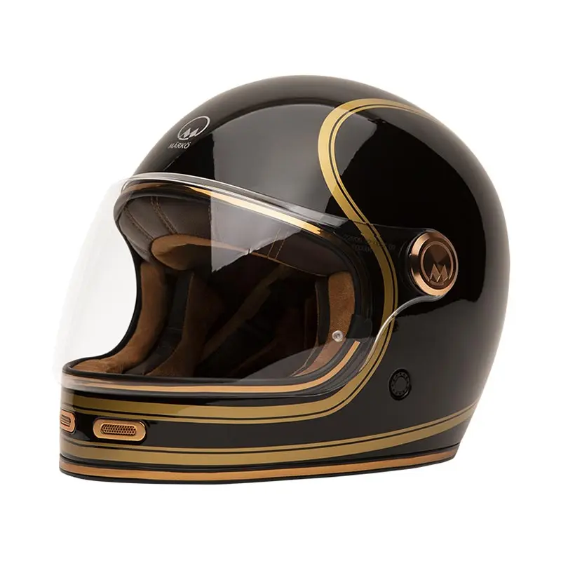 Casque Integral FULL MOON 2 Noir/Or  | Marko