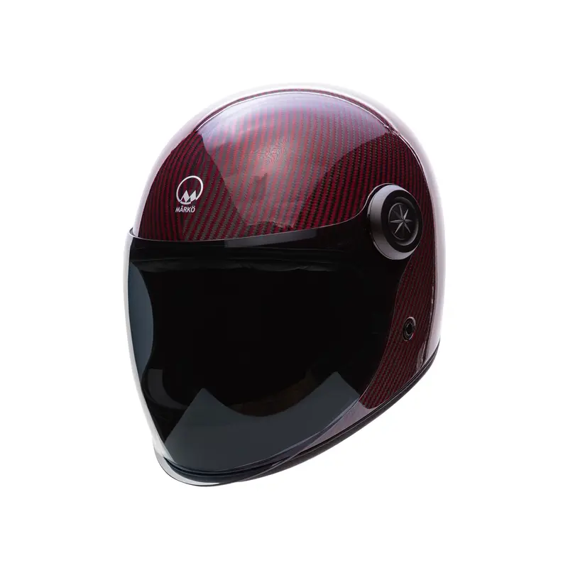 Casque intégral moto - Dark Side Carbone Bordeaux