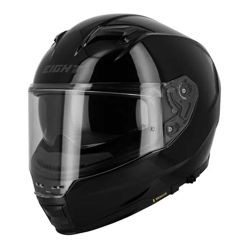 Casque intégral moto - Eight S442 Noir Uni