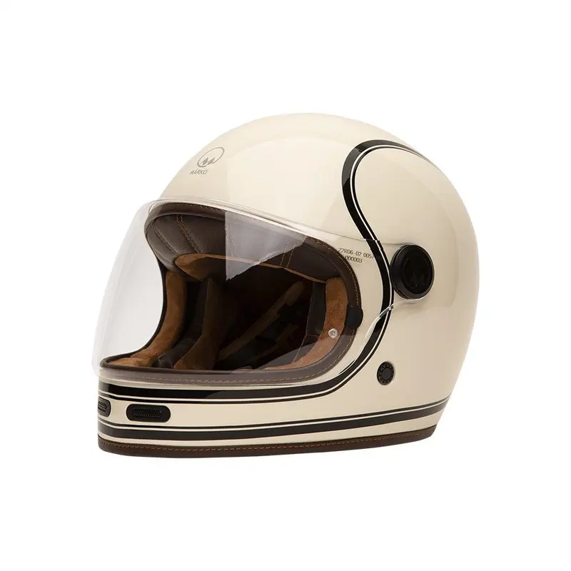 Casque intégral moto - Fullmoon 2 beige noir