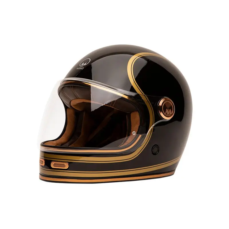 Casque intégral moto - Fullmoon 2 noir or
