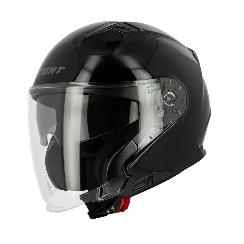 Casque jet moto - Blake noir brillant